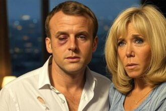 gestul soției sale Brigitte Macron