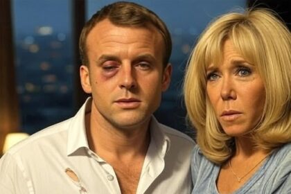 gestul soției sale Brigitte Macron